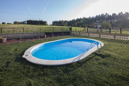 PISCINA GRE OVALE 500x300 h120 SERIE SUMATRA KIT DA INTERRARE