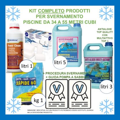 KIT DI PRODOTTI TRATTAMENTO ACQUA INVERNALE (non contiene il telo di copertura) + PROCEDURA + VIDEOTUTORIAL - immagine 8