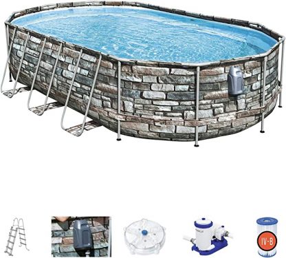 PISCINA OVALE CM 610X366 H 122 BESTWAY 56719 - immagine 2