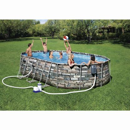 PISCINA OVALE CM 610X366 H 122 BESTWAY 56719 - immagine 4