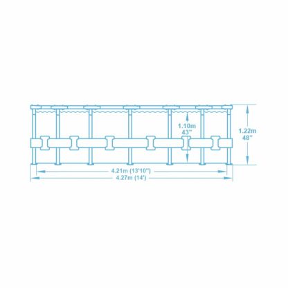 PISCINA STEEL PRO MAX ROTONDA CM 427  H 122 BESTWAY 5612X - immagine 4