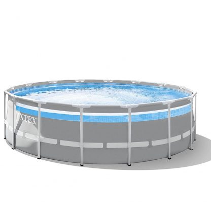 PISCINA PRISMA FRAME CLEARVIEW ROTONDA CM 488 H 122 INTEX 26730