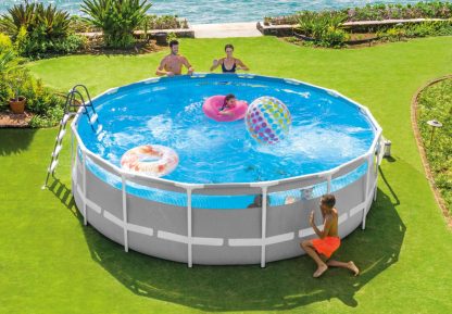 PISCINA PRISMA FRAME CLEARVIEW ROTONDA CM 488 H 122 INTEX 26730 - immagine 4