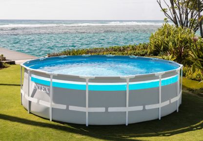 PISCINA PRISMA FRAME CLEARVIEW ROTONDA CM 488 H 122 INTEX 26730 - immagine 6