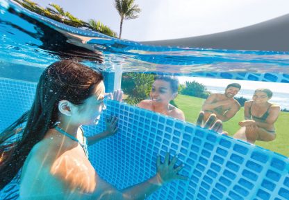 PISCINA PRISMA FRAME CLEARVIEW ROTONDA CM 488 H 122 INTEX 26730 - immagine 7