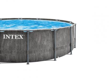 INTEX 26742 PISCINA PRISM FRAME GREYWOOD ROTONDA CM 457 H 122 - immagine 9