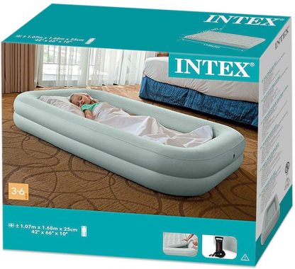 INTEX 66810 - MATERASSO BABY CASA E VIAGGIO CM 107X168X25 CON POMPA MANUALE - immagine 4