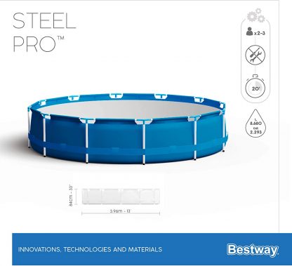 PISCINA STEEL PRO FRAME ROTONDA CM 396 H 84 BESTWAY 5612E - immagine 3
