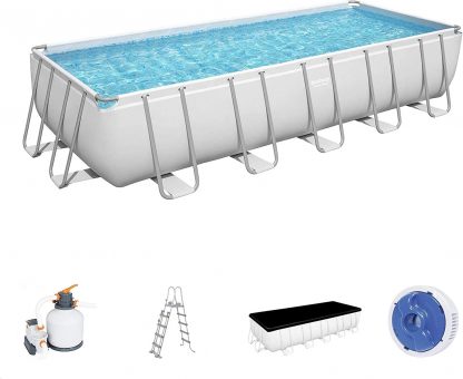 PISCINA POWER STEEL  RETTANGOLARE CM 640X274 H 132 BESTWAY 5612B - immagine 5