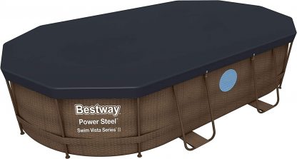 PISCINA POWER STEEL SWIM VISTA OVALE CM 427X250 H 100 BESTWAY 56714 - immagine 4