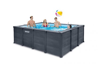 INTEX 26396 PISCINA GRAPHITE RETTANGOLARE CM 400X300 H 124 - immagine 10