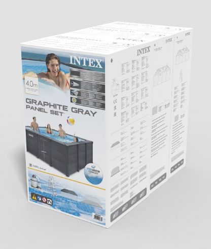 INTEX 26396 PISCINA GRAPHITE RETTANGOLARE CM 400X300 H 124 - immagine 8