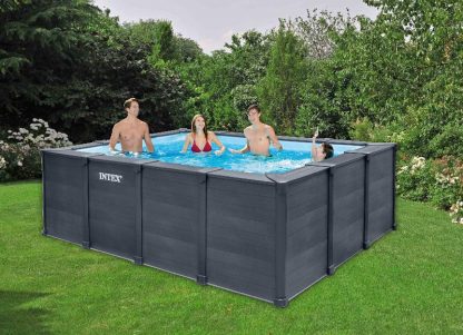 INTEX 26396 PISCINA GRAPHITE RETTANGOLARE CM 400X300 H 124 - immagine 5