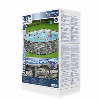 PISCINA POWER STEEL ROTONDA CM  671 H 132 BESTWAY 56889 - immagine 6