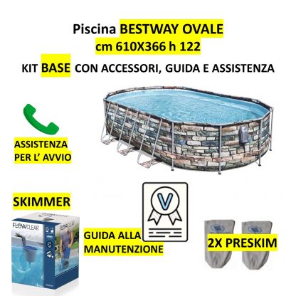 PISCINA BESTWAY OVALE 610X366 h122 COD 56719 (maggiorata) - immagine 4