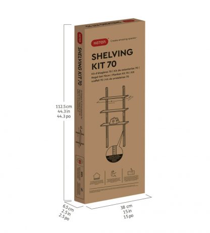 KIT SCAFFALATURA PER CASETTE DIM.ESTERNE CM. 70x30 (altezza variabile) - immagine 8