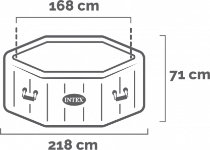 SPA INTEX 28462 BUBBLE AND JET MASSAGE DELUXE 213X213 H 71CM 6 POSTI - immagine 11